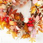 Fall Maple Leaf Wreath for Front Door, Fall Leaf and Berry Wreath