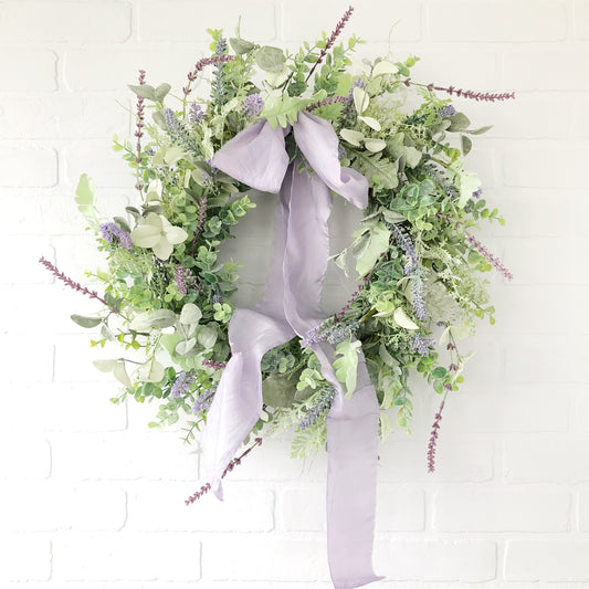Garden Lavender Spring Front Door Wreath - Ash & Hart 