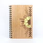 Sunflower Wooden Cover Notebook - Ash & Hart 