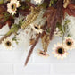 Fall Mini Sunflower Wreath for Front Door, Neutral Fall Wreath