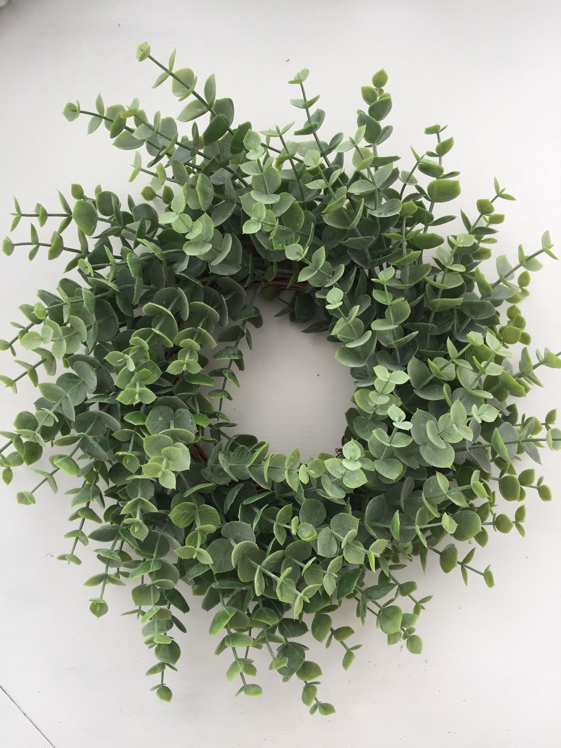 Eucalyptus Wreath, Greenery Candle Ring, Table Decor, Kitchen Island  Centerpiece, Small Greenery Wreath, Farmhouse Decor, Summer Wreath 