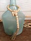 Adjustable Demijohn Jar Beads, Farmhouse Beads, Home Decor Beads, Wood Bead Garland, Boho Beads