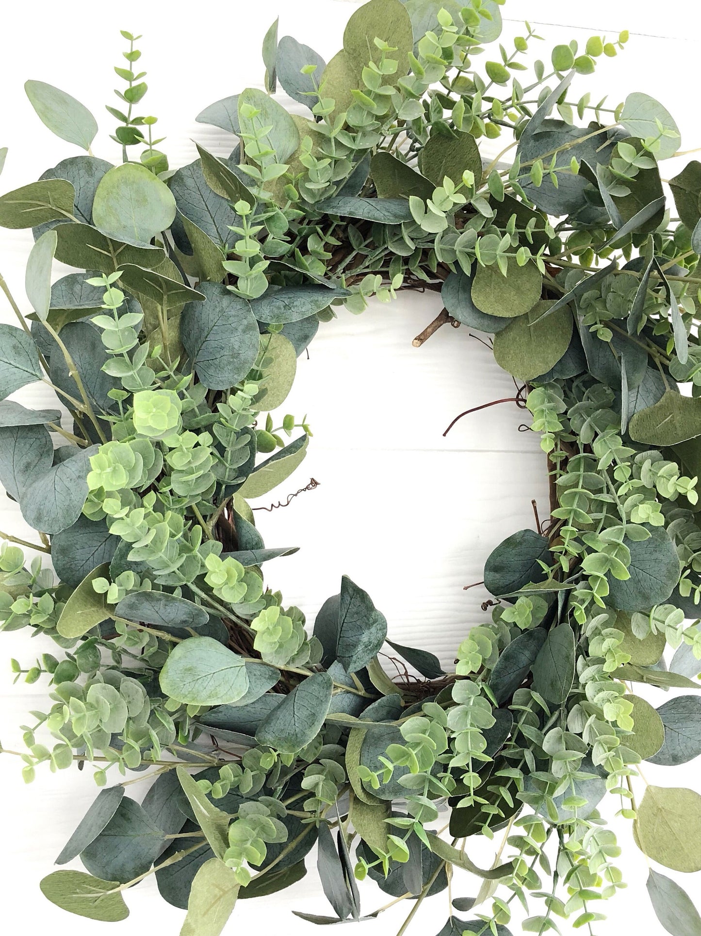 Spring Wreath, Mixed Eucalyptus Wreath, Greenery Wreath, Everyday Wreath, Farmhouse Wreath for Front Door