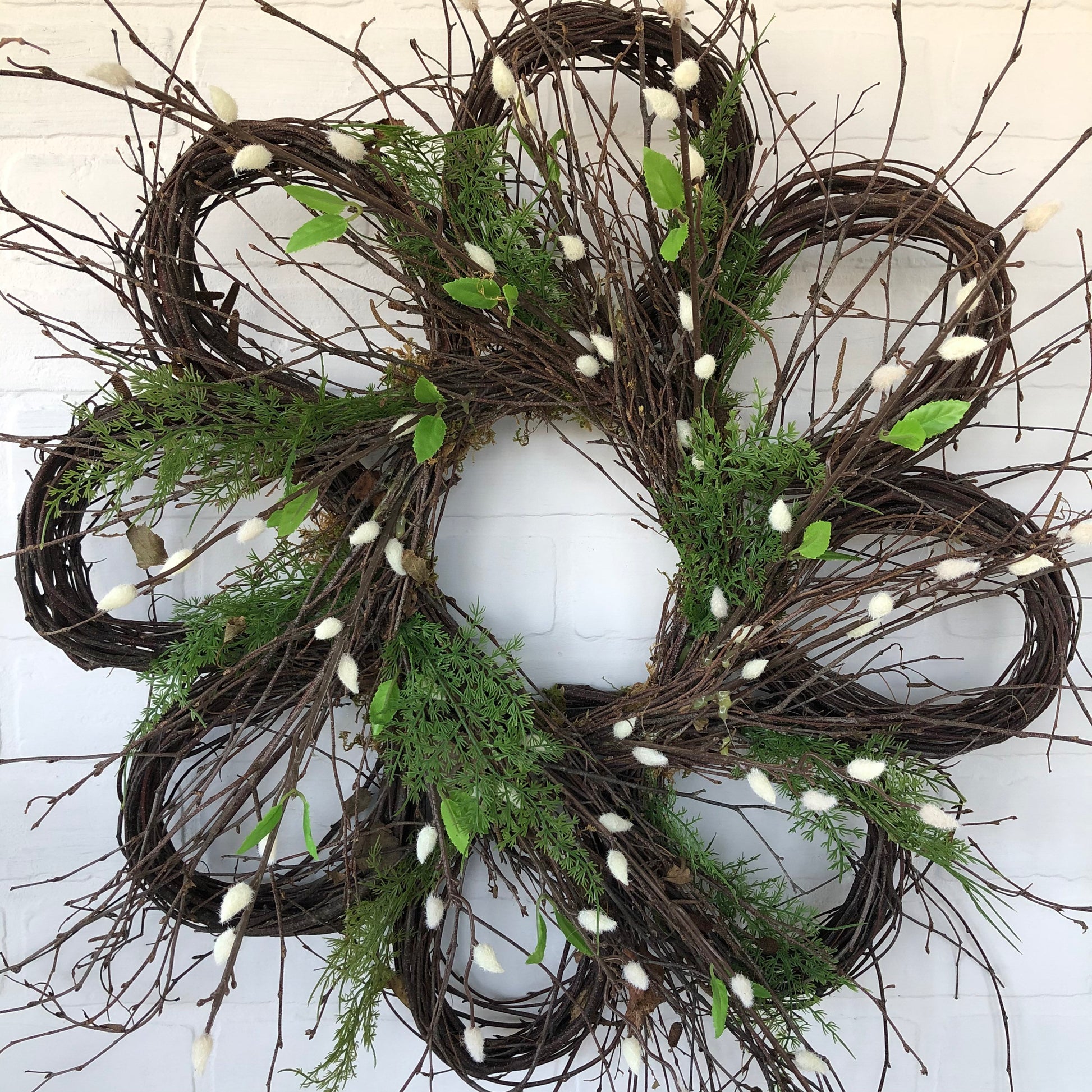 Farmhouse Wreath/floral Wreath/year Round Wreath/wreath With Bow/rustic  Wreath/indoor Wreath/grapevine Wreath 