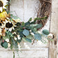 Fall Wreath, Cream Sunflower and Pumpkin Wreath, Autumn Wreath, Fall Wreath for Front Door, Autumn Wreatth