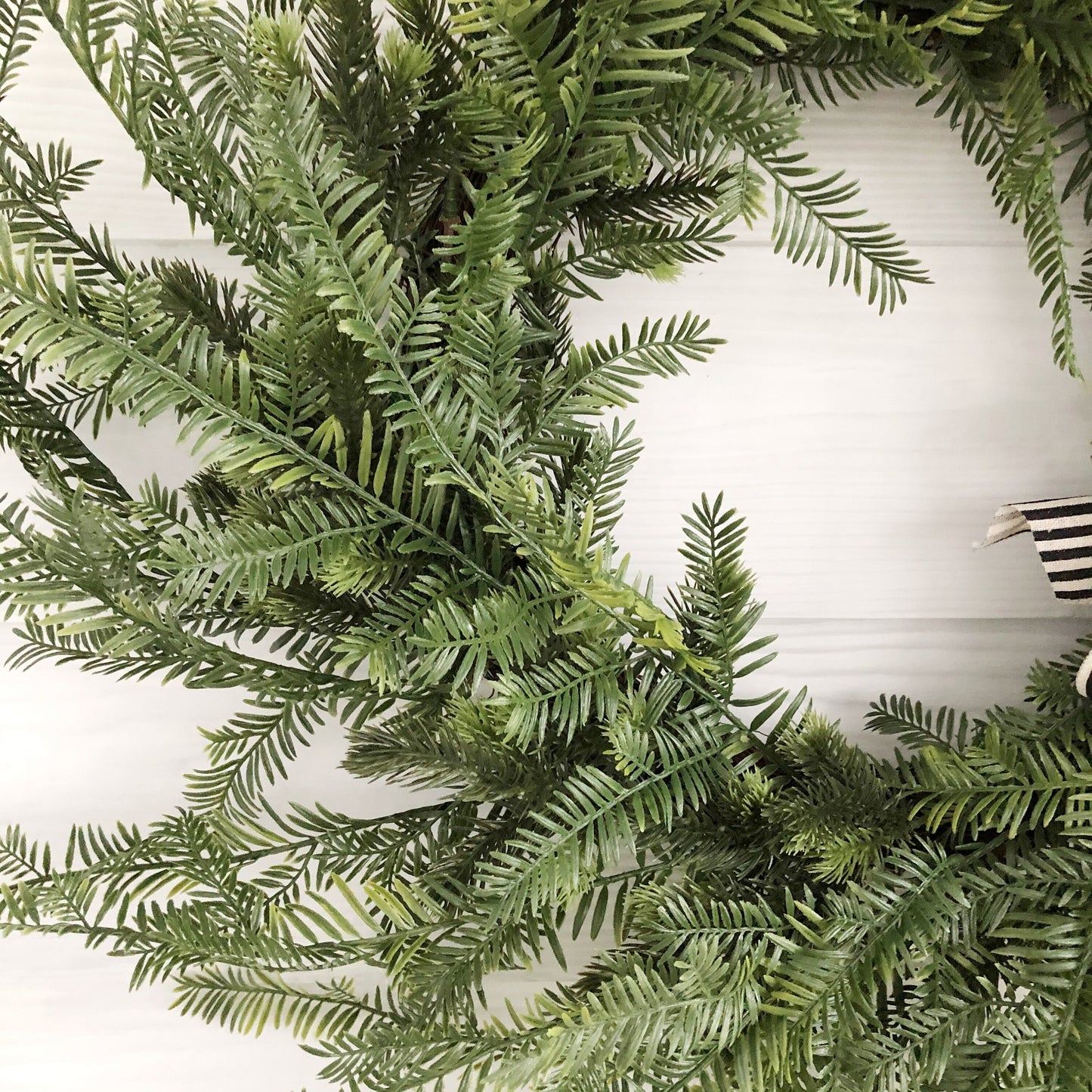 Winter Wreath for Front Door, Artificial Evergreen Wreath, Pine Outdoor Wreath