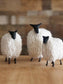 White Sheep Figurine Decor, Family of Sheep-Set of 3, Farmhouse Sheep Decor