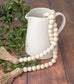 Natural Wood Bead Garland, Farmhouse Beads, Home Decor Beads, Boho Beads