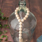 Demijohn Jar Beads, Farmhouse Beads, Home Decor Beads, Natural Wood Bead Garland