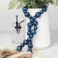 Blue Wood Bead Garland, Wood Bead Garland, Nautical Home Decor, Modern Home Decor Beads