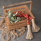 Red Wood Bead Garland, Barn Red Farmhouse Beads