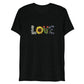 Short sleeve "LOVE" Tri-Blend t-shirt - Ash & Hart Floral